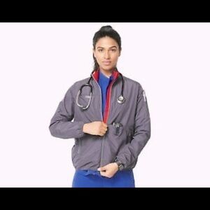 FIGS charcoal warm up jacket women’s xs